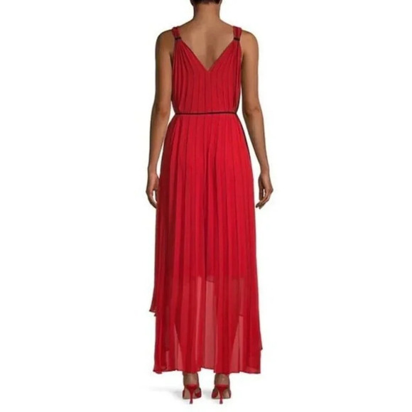NEW Ted Baker London Red Pleated Maleeta High-Low Gown $349 - Picture 3 of 15